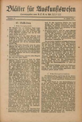 12.1918: Blätter für Auskunftswesen