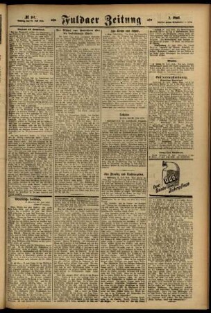 Zweite Ausgabe vom Samstag, den 22. Juli 1916.