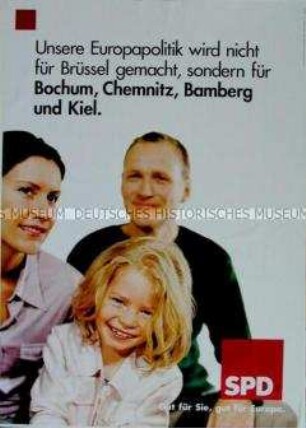 Wahlplakat der SPD zur Europa-Wahl am 13. Juni 1999