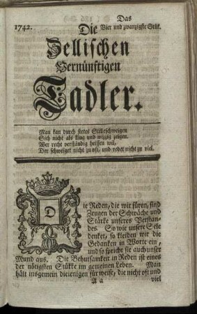 1742. Das Vier und zwanzigste Stük.