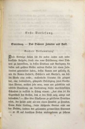 Vorlesungen über Shakspeare, seine Zeit und seine Werke, 1. Vorlesungen über Shakespeare ...