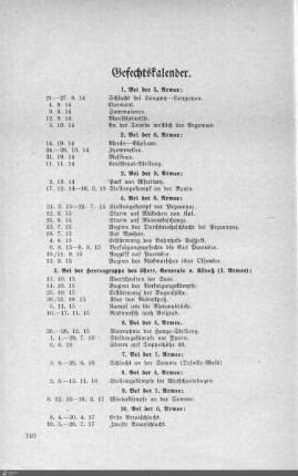 Gefechtskalender.