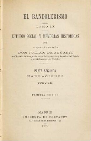 El Bandolerismo : Estudio social y memorias históricas, 9
