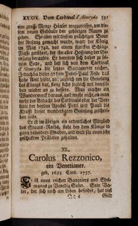 591-594, XL. Carolus Rezzonico