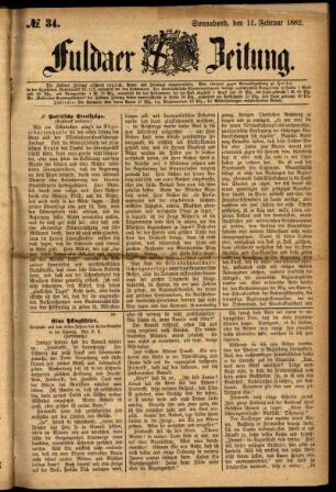 Ausgabe vom Samstag, den 11. Februar 1882.
