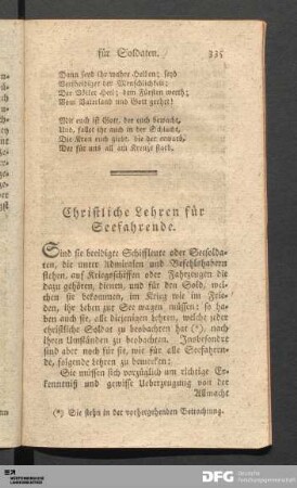 Christliche Lehren für Seefahrende.