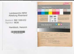 Entnazifizierung Heinrich Hambloch, geb. 28.02.1891 (Arbeiter)