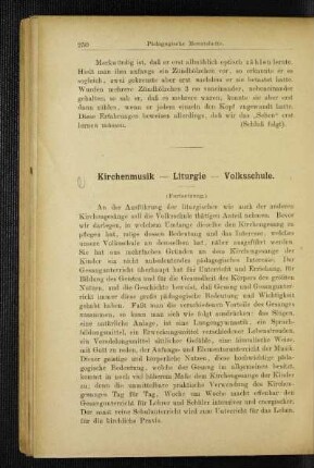 Kirchenmusik - Liturgie - Volksschule : (Fortsetzung)