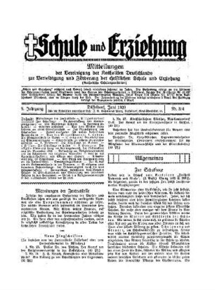 Zur Schulfrage