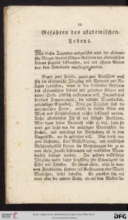 Gefahren des akademischen Lebens