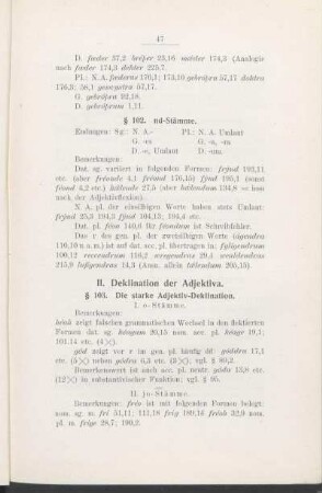 II. Deklination der Adjektiva.