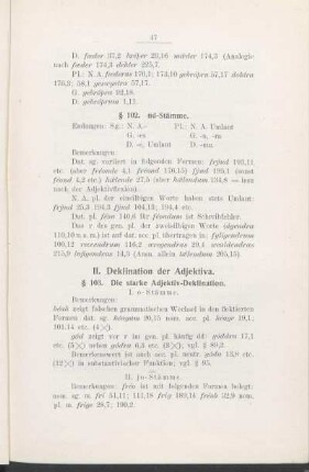 II. Deklination der Adjektiva.