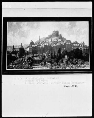 Ansicht der Stadt Marburg von Osten