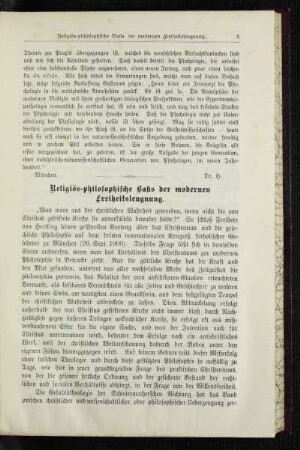 Religiös-philosophische Basis der modernen Freiheitsleugnung