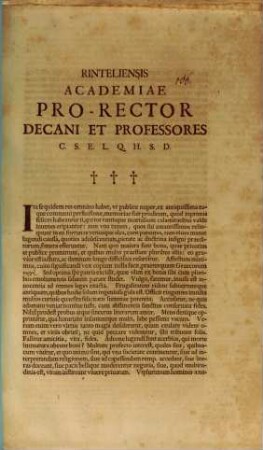 Rinteliensis Academiae Pro-Rector, Decani et Professores C. S. E. L. Q. H. S. D. : [Programma invitatorium ad exequias Caroli Ludovici Busmanni, Theol. Stud., continens defuncti vitae curriculum]