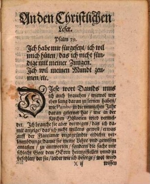 Christliche Verantwortung auff der Flaccianer Lesterung