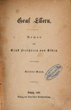 Graf Ellern : Roman, 3