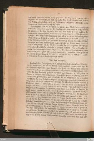 VIII. Der Abschluß