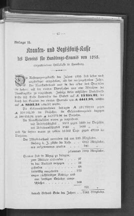 Anlage 15. Kranken- und Begräbniß-Kasse