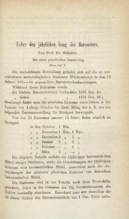Ueber den jährlichen Gang des Barometers