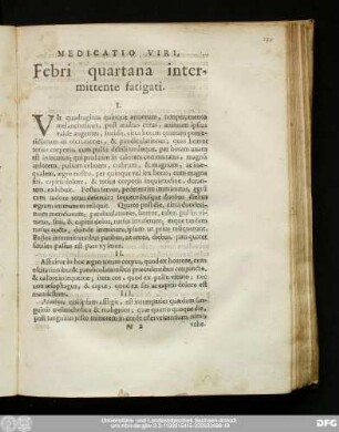 Medicatio Viri, Febri quartana intermittente fatigati.