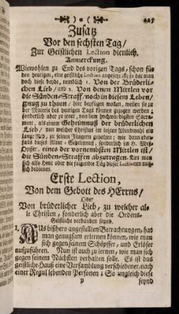 225-232, Erste Lection