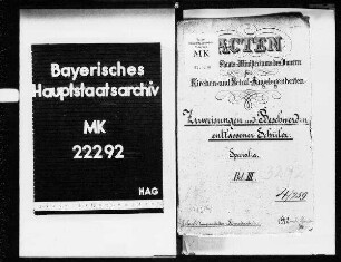 Lehrerbildungsanstalten und Präparandenschulen. Zuweisungen und Beschwerden entlassener Schüler. Spezialia.