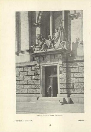 Reichstagsgebäude. Portal der südlichen Vorhalle. Berlin