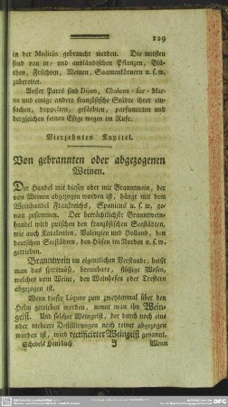 Vierzehntes Kapitel. Von gebrannten oder abgezogenen Weinen