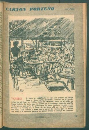 Vereda - [Dibujo] : Cartón porteño