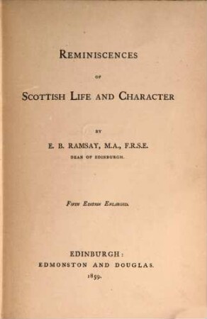 Reminiscences of Scottish life and character, 1