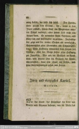 Zwey und vierzigstes Kapitel. Mitleid
