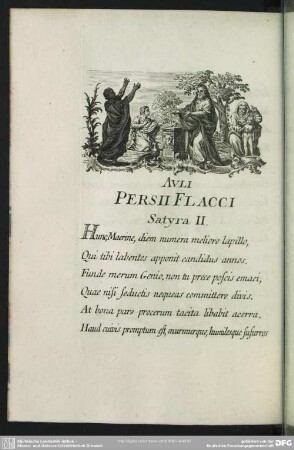 Auli Persii Flacci Satyra II.