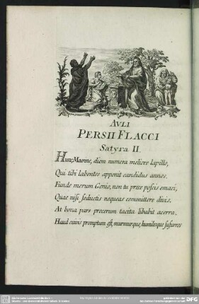 Auli Persii Flacci Satyra II.