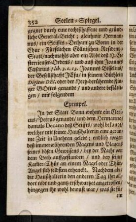 352-356, Exempel. In der Statt Bonn wohnte ein Clericus, ...