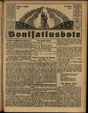 Erste Ausgabe vom Sonntag, den 17. Dezember 1933.