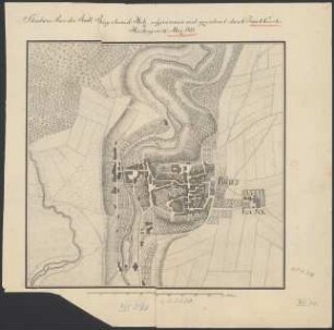 Situations-Plan der Stadt Briey ohnweit Metz