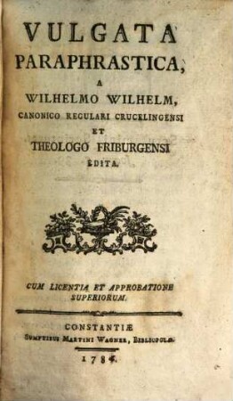Vulgata Paraphrastica, [1]. [Genesis]