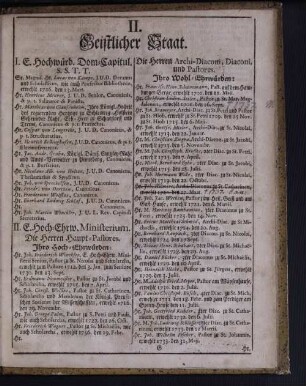II. Geistlicher Staat.