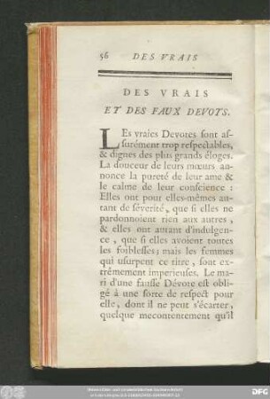 Des Vrais Et Des Faux Devots.