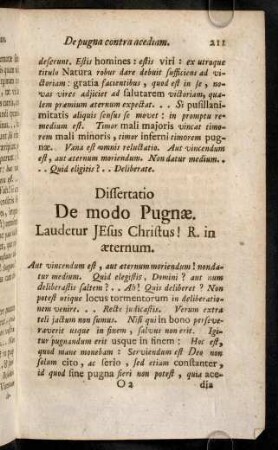 211-232, Dissertatio De modo Pugnae.