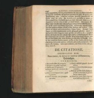 De Citatione. Observatio XCIX.