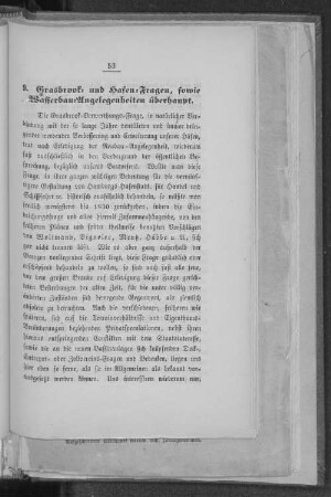 9. Grasbrook- und Hafen-Fragen, sowie Wasserbau-Angelegenheiten überhaupt.