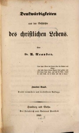 Denkwürdigkeiten aus der Geschichte des christlichen Lebens, 2