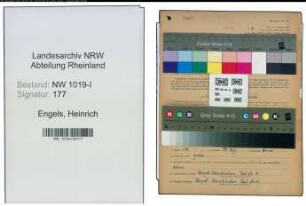 Entnazifizierung Heinrich Engels , geb. 19.09.1905 (Zurichter)
