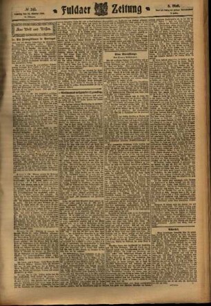 Dritte Ausgabe vom Samstag, den 22. Oktober 1910.