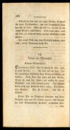 24. Tettau an Winterfeld.