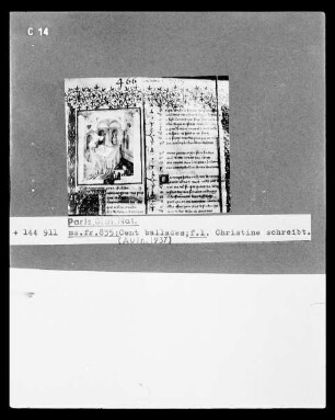 Cent ballades, Folio 1, Christine schreibt