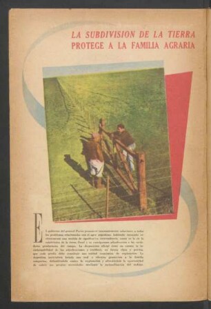 La subdivisión de la tierra protege a la familia agraria