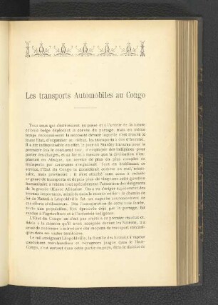 Les transports Automobiles au Congo